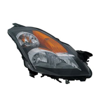 Headlight Assembly Composite Right w/Halogen w/Light Black Bezel for Nissan Altima Hybrid 2007-2009