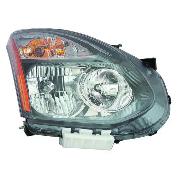 Headlight Assembly Composite Right Halogen Black Bezel CAPA for Nissan Rogue Select 2014-2015