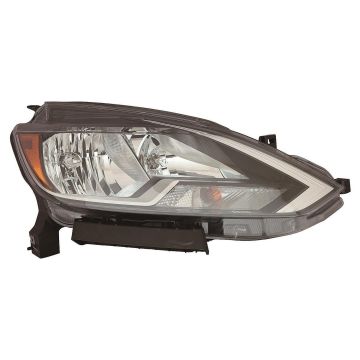 Headlight Assembly Composite Right Halogen CAPA for Nissan Sentra S SV FE+S 2016-2019