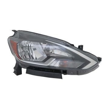 Headlight Assembly Composite Right Halogen for Nissan Sentra S SV FE+S 2016-2019