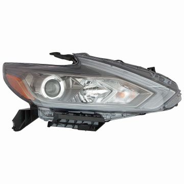 Headlight Assembly Composite Right Halogen w/o LED DRL w/o Smoke Lens for Nissan Altima Sedan 2016-2018