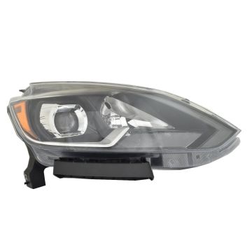 Headlight Assembly Composite Right LED CAPA for Nissan Sentra 2018-2019