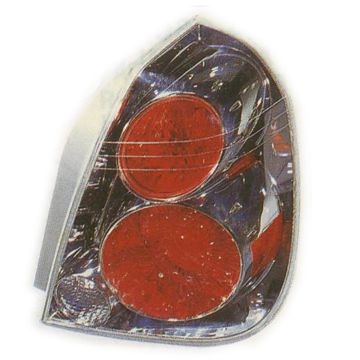 Tail Light Assembly Left w/Chrome Rim CAPA for Nissan Altima S SL SE Base 2005-2006