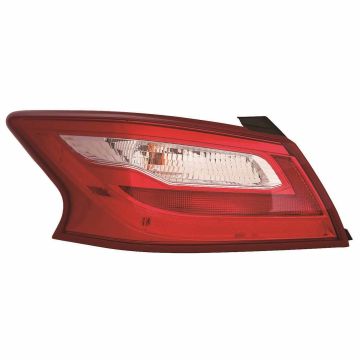 Tail Light Assembly Left Outer w/o Smoke Lens for Nissan Altima 2016-2017