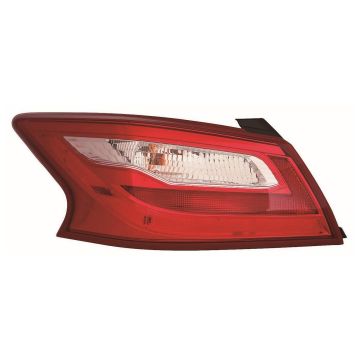 Tail Light Assembly Left Outer w/Smoke Lens for Nissan Altima Sedan 2017-2018