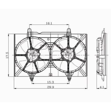 Engine Cooling Fan Assembly Dual Fan Assembly for Nissan Quest 2004-2009