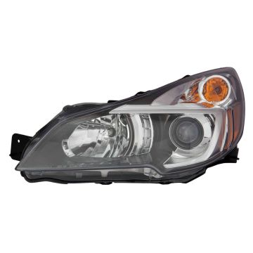 Headlight Assembly Composite Left Black Bezel CAPA for Subaru Legacy Outback