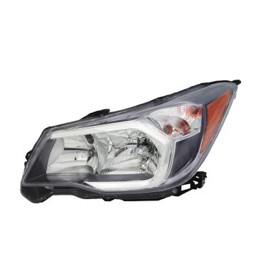 Headlight Assembly Composite Left Halogen Gray Bezel for Subaru Forester 2014-2016