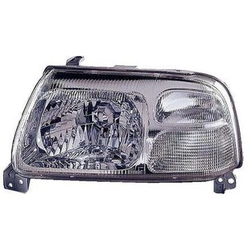 Headlight Assembly Composite Right w/o Bulbs or Sockets w/Chrome Bezel for Suzuki Grand Vitara Vitara