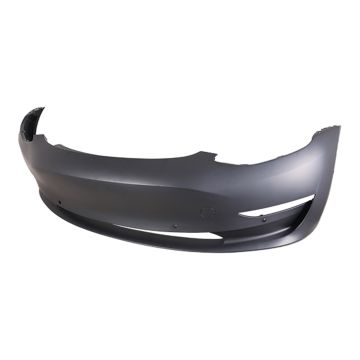 Bumper Cover Front w/Park Assist Sensors w/o Park Assist Primed CAPA for Tesla 3 2017-2023