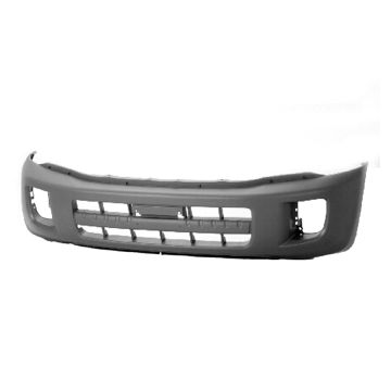 Bumper Cover Front w/o Wheel Opng Flares Matte Dark Gray for Toyota RAV4 2001-2003