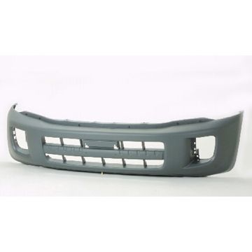 Bumper Cover Front w/o Wheel Opng Flares Matte Dark Gray CAPA for Toyota RAV4 2001-2003