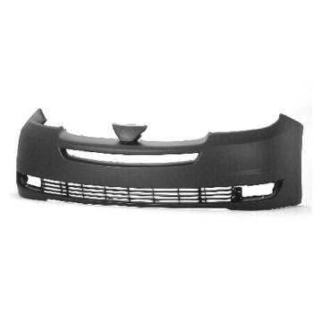 Bumper Cover Front w/o Park Sensor w/o Radar Cruise Primed for Toyota Sienna 2004-2005