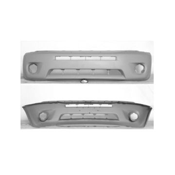 Bumper Cover Front w/o Fender Flares Matte-Dark Gray for Toyota RAV4 2004-2005