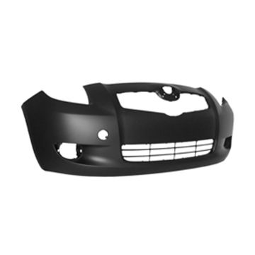 Bumper Cover Front w/Fog Lamps Primed CAPA for Toyota Yaris Hatchback 2007-2008