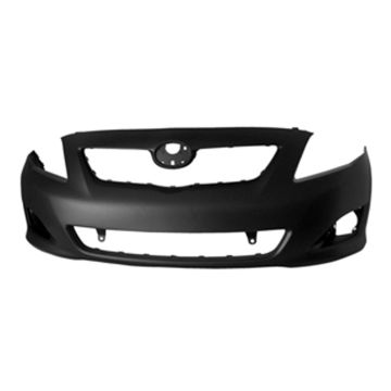 Bumper Cover Front w/o Spoiler Holes for Toyota Corolla Base LE XLE CE 2009-2010