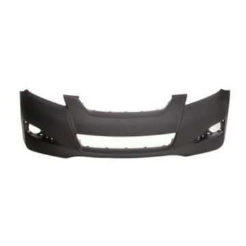 Bumper Cover Front w/o Spoiler Holes w/o Fog Lamps Black Primed Canada Market CAPA for Toyota Matrix 2009-2014