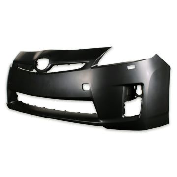 Bumper Cover Front LED Headlamps w/o Pre-Collision System Primed CAPA for Toyota Prius 2010-2011
