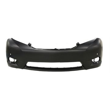 Bumper Cover Front w/Park Assist Sensors Primed CAPA for Toyota Sienna Limited 2011-2017