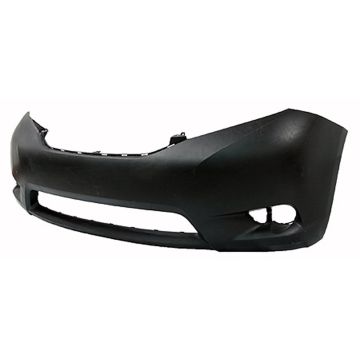 Bumper Cover Front w/o Park Assist Sensors Primed for Toyota Sienna Base LE XLE 2011-2017