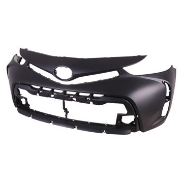 Bumper Cover Front Primed CAPA for Toyota Prius V 2015-2017