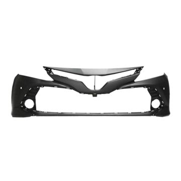 Bumper Cover Front w/Blind Spot Monitor w/Rear Cross Traffic Alert Primed CAPA for Toyota Camry Hybrid XLE XLE XLE Navi Hybrid LE 2018-2020
