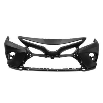Bumper Cover Front w/o Parking Sensors Primed CAPA for Toyota Camry Hybrid LE Hybrid XLE Hybrid SE SE SE Nightshade 2018-2020