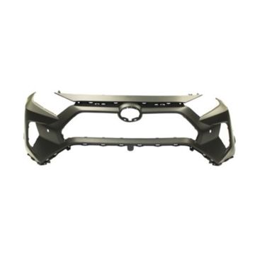 Bumper Cover Front w/Parking Sensors Primed Canada Built CAPA for Toyota RAV4 Limited LE XLE Premium XLE 2019-2024