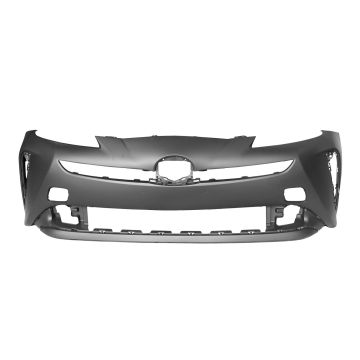 Bumper Cover Front w/o Park Sensors Primed CAPA for Toyota Prius 2019-2022