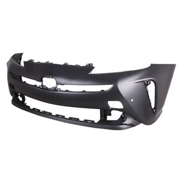 Bumper Cover Front w/Park Sensors Primed CAPA for Toyota Prius 2019-2022