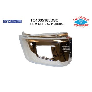 Bumper Extension Front Right Outer w/Parking Assist CAPA for Toyota Tundra Limited 1794 Edition SR5 1794 2014-2021