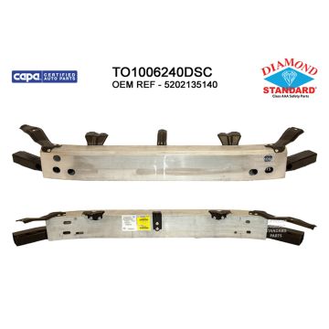Bumper Cover Reinforcement Front w/o Chrome Trim CAPA for Toyota 4Runner 2014-2024