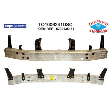 Bumper Cover Reinforcement Front w/Chrome Trim for Toyota 4Runner 2014-2024
