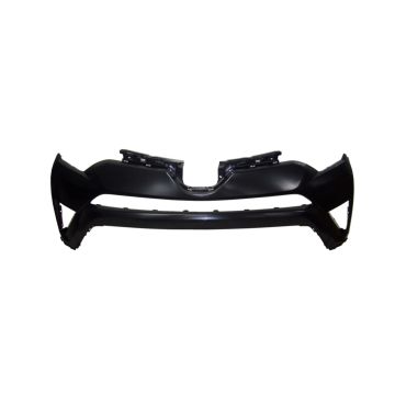 Bumper Cover Front Upper w/Tab Holes w/o Park Assist Primed North America Built CAPA for Toyota RAV4 2016-2018