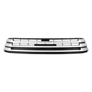 Bumper Cover Grille Front w/o Around View Monitor Silver CAPA for Toyota Highlander 2017-2019