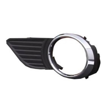 Bumper Insert Front Left Fog Lamp Bezel w/Park Sensor w/Fog Lamps Chrome/Black for Toyota Sienna Base LE XLE 2011-2017