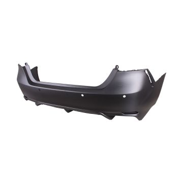Bumper Cover Rear w/Driver Assist Pkg w/o TRD Pkg w/Parking Sensors Primed CAPA for Toyota Camry XSE 2018-2020