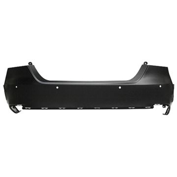 Bumper Cover Rear w/Parking Sensors Primed CAPA for Toyota Camry LE Hybrid XLE XLE XLE Navi 2018-2020