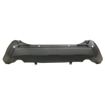 Bumper Cover Rear w/Parking Sensors Textured CAPA for Toyota RAV4 LE Hybrid LE Hybrid XLE XLE Premium XLE Hybrid XLE Premium Hybrid Woodland Edition 2019-2024