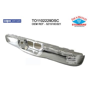 Bumper Face Bar Rear w/Standard Bed Chrome CAPA for Toyota Tundra 2000-2006