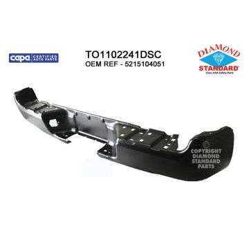 Bumper Face Bar Rear Primed CAPA for Toyota Tacoma Base Pre Runner X-Runner Base Prerunner TRD Sport Prerunner TRD Sport TRD Pro 2005-2015