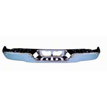 Bumper Face Bar Rear w/o Rock Warrior Pkg w/Parking Assist Chrome for Toyota Tundra 2007-2013