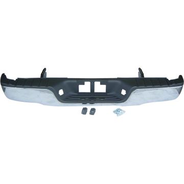 Bumper Assembly Rear w/o Parking Aid w/o Rock Warrior Pkg Chrome for Toyota Tundra 2007-2013