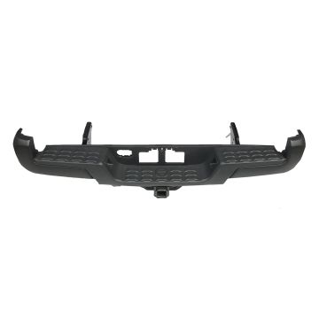Bumper Assembly Rear w/Towing Hitch w/o Parking Assist Black for Toyota Tacoma 2016-2023