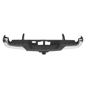 Bumper Assembly Rear w/Towing Hitch w/o Parking Assist Chrome for Toyota Tacoma 2016-2023