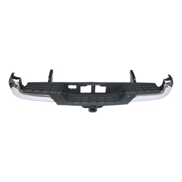 Bumper Assembly Rear w/Towing Hitch w/Parking Assist Chrome for Toyota Tacoma 2016-2023