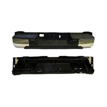 Bumper Assembly Rear w/Parking Sensors w/Back-up Lamp w/o Tow Hitch Chrome for Toyota Tundra 2022-2024