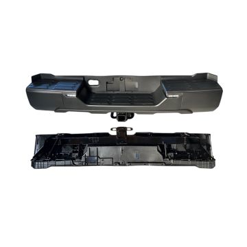 Bumper Assembly Rear w/o Parking Sensors w/Back-up Lamp w/Tow Hitch Black for Toyota Tundra 2022-2024