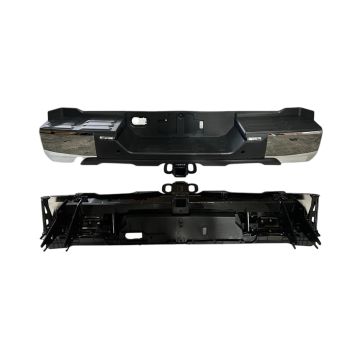 Bumper Assembly Rear w/Parking Sensors w/Back-up Lamp w/Tow Hitch Chrome for Toyota Tundra 2022-2024