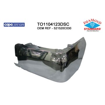 Bumper Extension Rear Left Outer w/o Parking Assist Chrome CAPA for Toyota Tundra 2014-2016